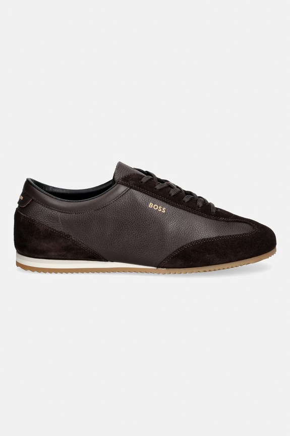 BOSS Lineor sneakers da uomo in pelle 50568463.202 marrone AW26