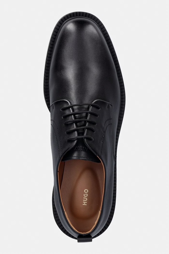 HUGO scarpe da uomo in pelle Lysander nero 50569016.001