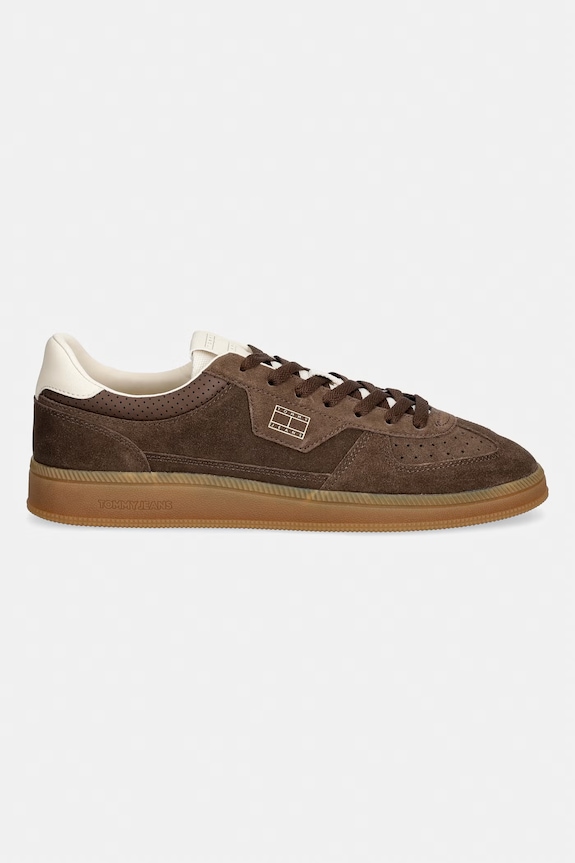 Tommy Jeans THE GREENWHCH EDGE SUEDE sneakersy męskie zamszowe EM0EM01732 brązowy AW26