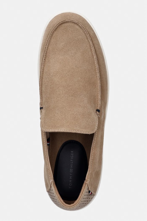 Tommy Hilfiger mokasyny męskie zamszowe MODERN LIGHT SUEDE LOAFER brązowy FM0FM05924