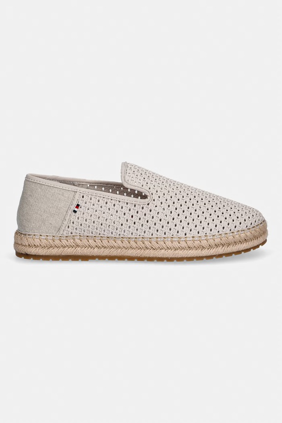 Tommy Hilfiger espadrilky pánske FLEX HILFIGER KNIT ESPADRILLE FM0FM05894 béžová AW26