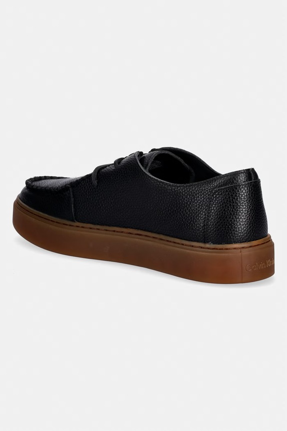 Scarpe Calvin Klein scarpe da uomo in pelle HYBRID CLEAN APRON TUM LTH HM0HM02186.0GL nero