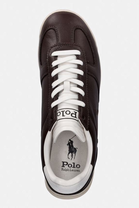 Polo Ralph Lauren Varick Sig tenisky pánske kožené hnedá 809P13089003.201