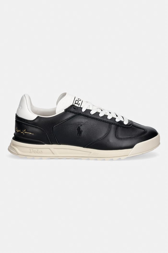 Polo Ralph Lauren Varick Sig sneakersy męskie skórzane 809P13089002.001 czarny AW26