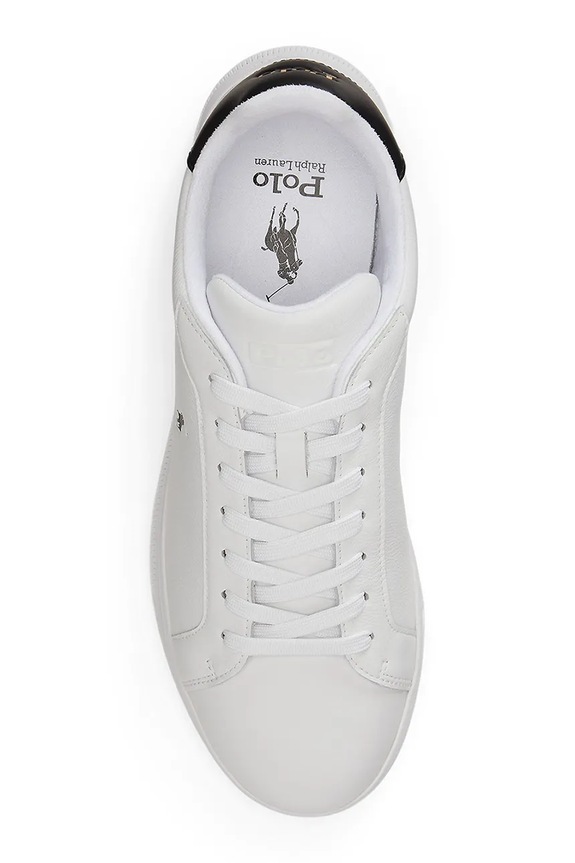 Παπούτσια Polo Ralph Lauren Hrt Crt Sig sneakers δερμάτινα 809P13083001.100 λευκό