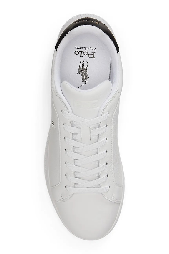 Παπούτσια Polo Ralph Lauren Hrt Crt Sig sneakers δερμάτινα 809P13083001.100 λευκό