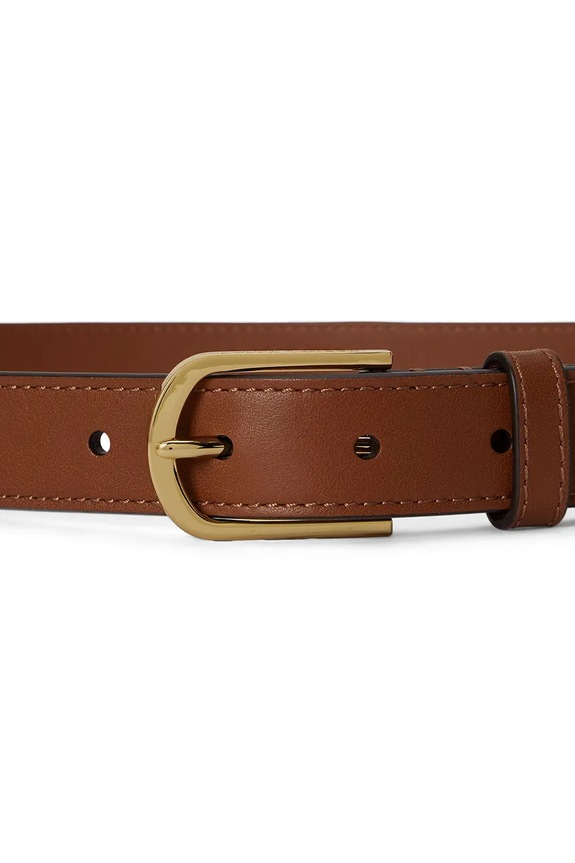 Lauren Ralph Lauren pásek dámský kožený 412P15694 hnědá AW26