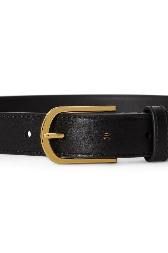 Lauren Ralph Lauren pásek dámský kožený 412P15694 černá AW26