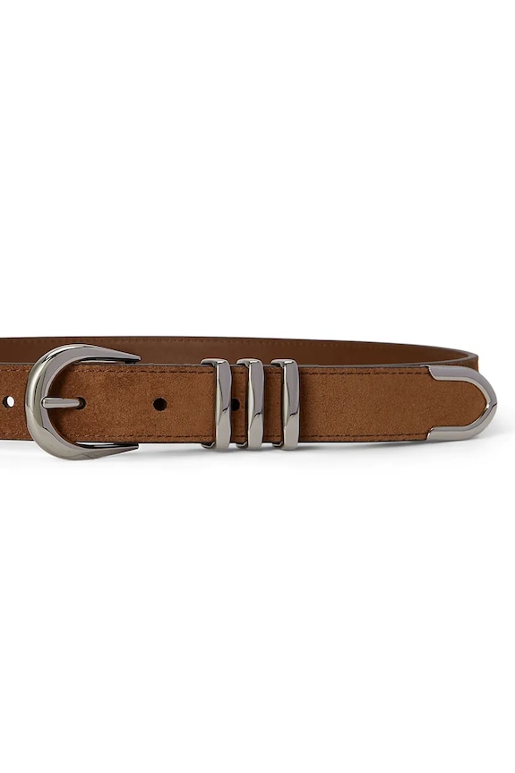 Lauren Ralph Lauren női velúrbőr öv 412P11809 barna AW26
