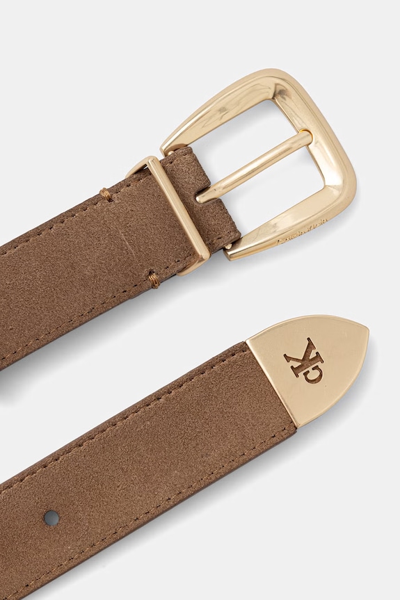 Calvin Klein pasek damski skórzany LV04F7114G brązowy AW26