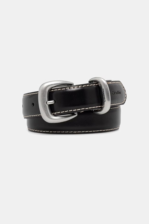 Calvin Klein pasek damski skórzany czarny LV04F7113G