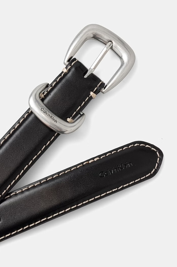 Calvin Klein pasek damski skórzany LV04F7113G czarny AW26