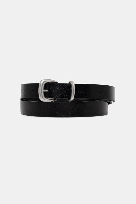 Calvin Klein opasok dámsky kožený čierna LV04F7097G