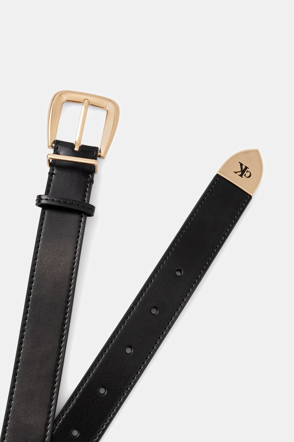 Calvin Klein opasok dámsky kožený LV04F7092G čierna AW26