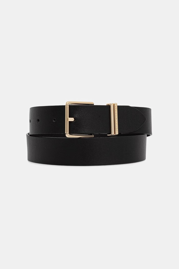 Tommy Hilfiger opasok dámsky kožený čierna AW0AW18919