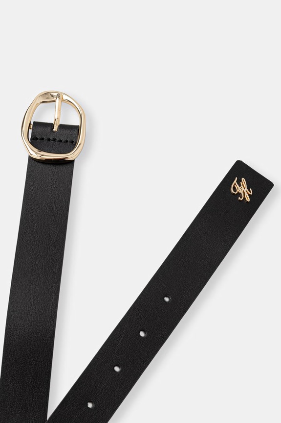 Tommy Hilfiger curea pentru femei, din piele AW0AW18697 negru AW26