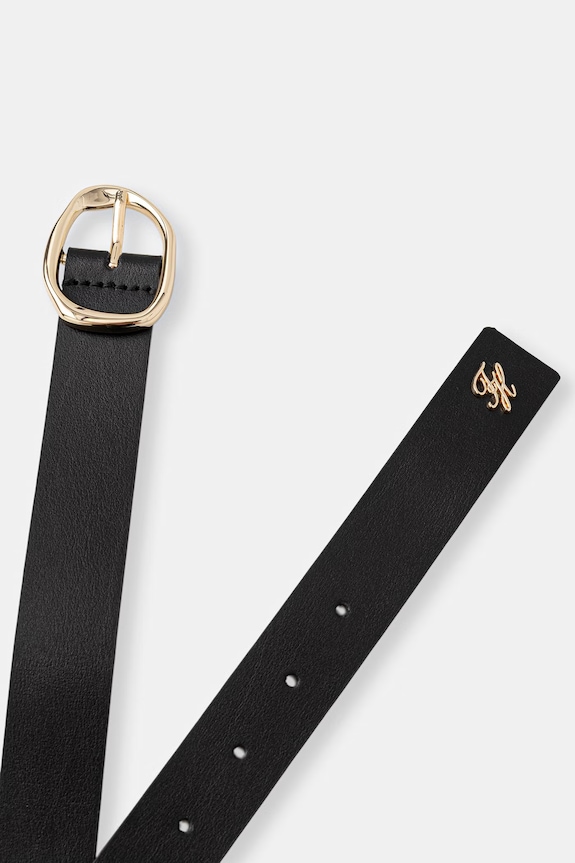 Tommy Hilfiger curea pentru femei, din piele AW0AW18697 negru AW26