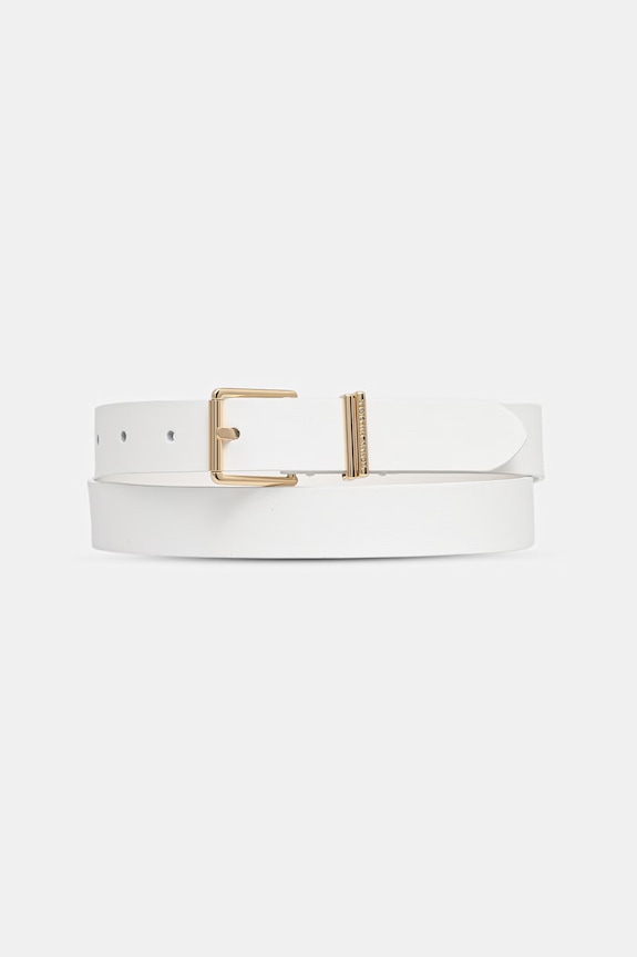 Tommy Hilfiger opasok dámsky kožený biela AW0AW18692