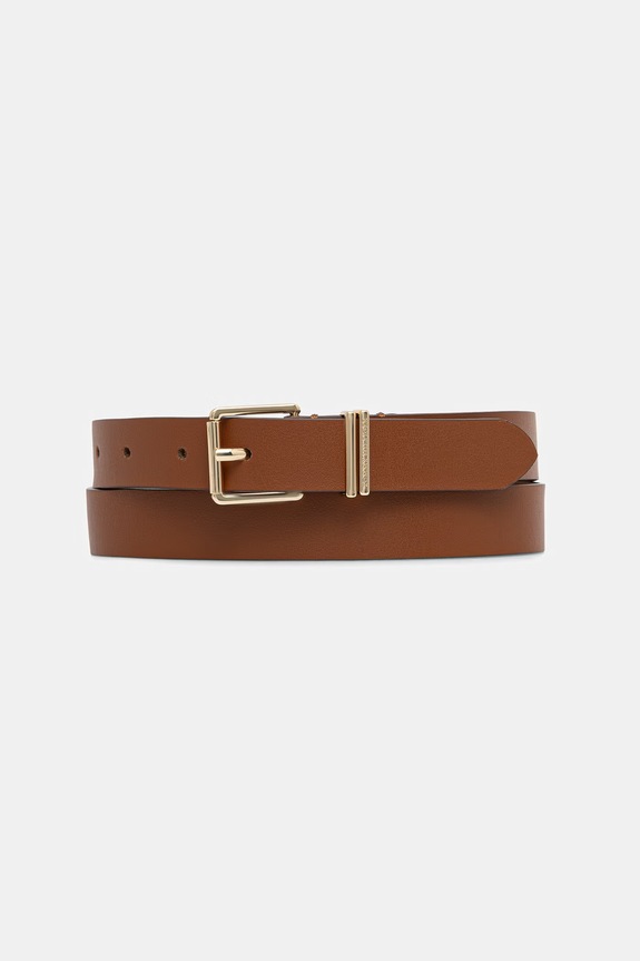 Tommy Hilfiger pasek damski skórzany brązowy AW0AW18692