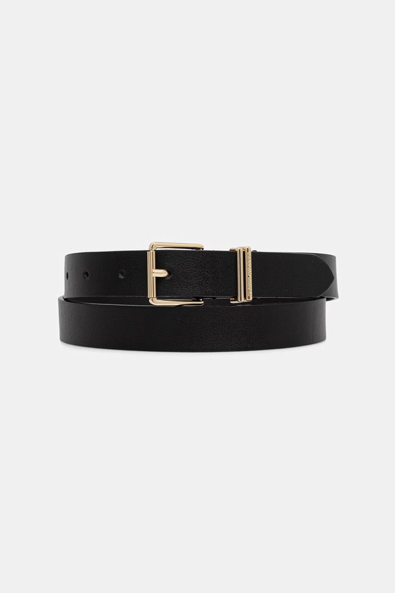 Tommy Hilfiger pasek damski skórzany czarny AW0AW18692