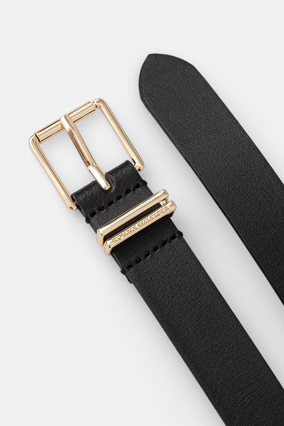 Tommy Hilfiger pasek damski skórzany AW0AW18692 czarny AW26