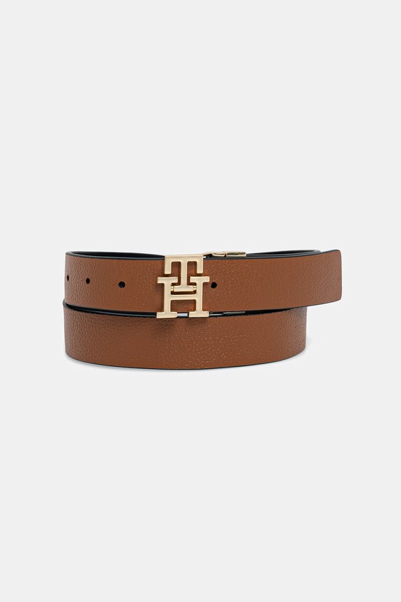 Tommy Hilfiger ζώνη διπλής όψης γυναικεία δερμάτινη AW0AW18691 μαύρο AW26