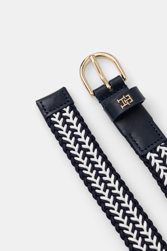 Tommy Hilfiger pasek pleciony damski AW0AW18690 granatowy AW26