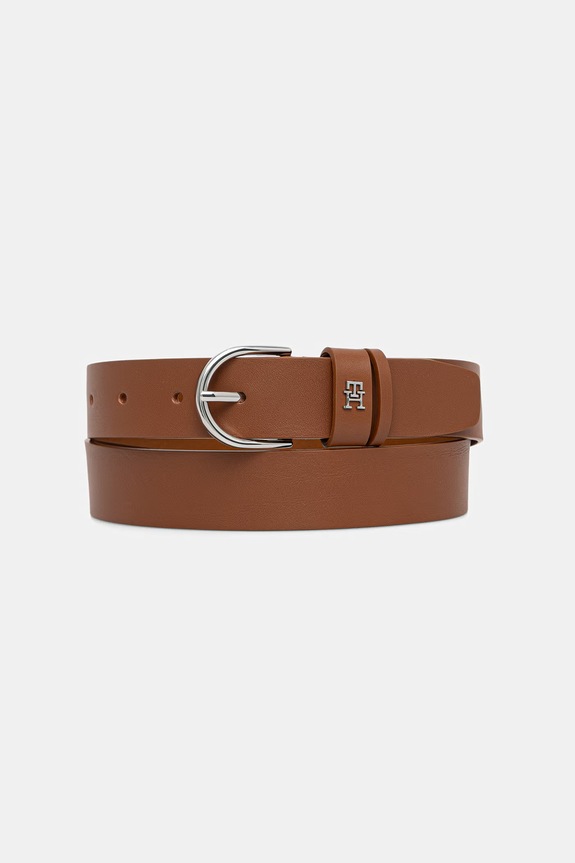 Tommy Hilfiger pasek damski skórzany brązowy AW0AW18688