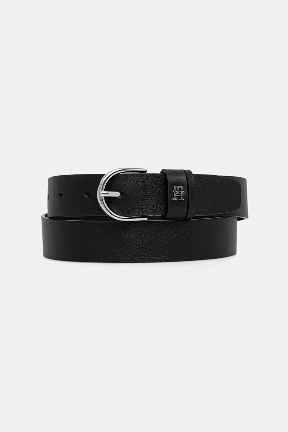 Tommy Hilfiger pasek damski skórzany czarny AW0AW18688