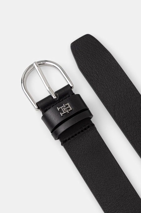 Tommy Hilfiger pasek damski skórzany AW0AW18688 czarny AW26