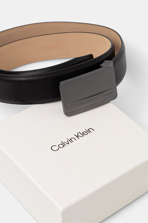 Akcesoria Calvin Klein pasek męski skórzany LV04D7149G czarny
