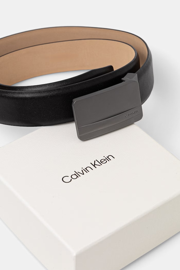 Akcesoria Calvin Klein pasek męski skórzany LV04D7149G czarny