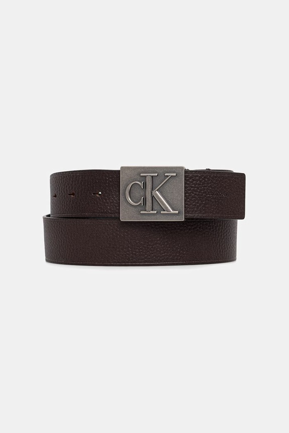 Calvin Klein pasek męski skórzany brązowy LV04D7111G