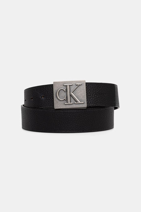 Calvin Klein pasek męski skórzany czarny LV04D7111G