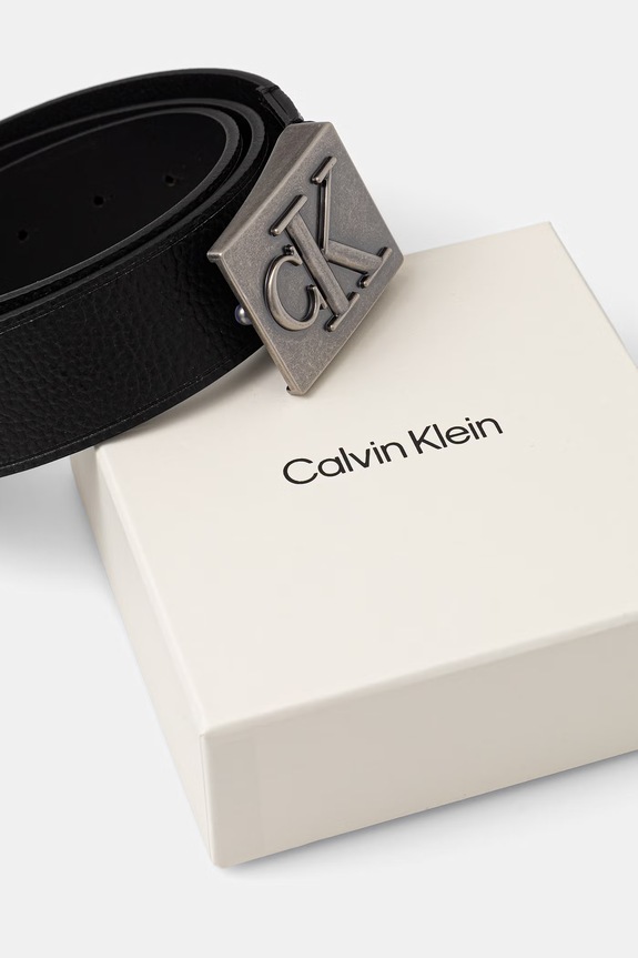 Akcesoria Calvin Klein pasek męski skórzany LV04D7111G czarny