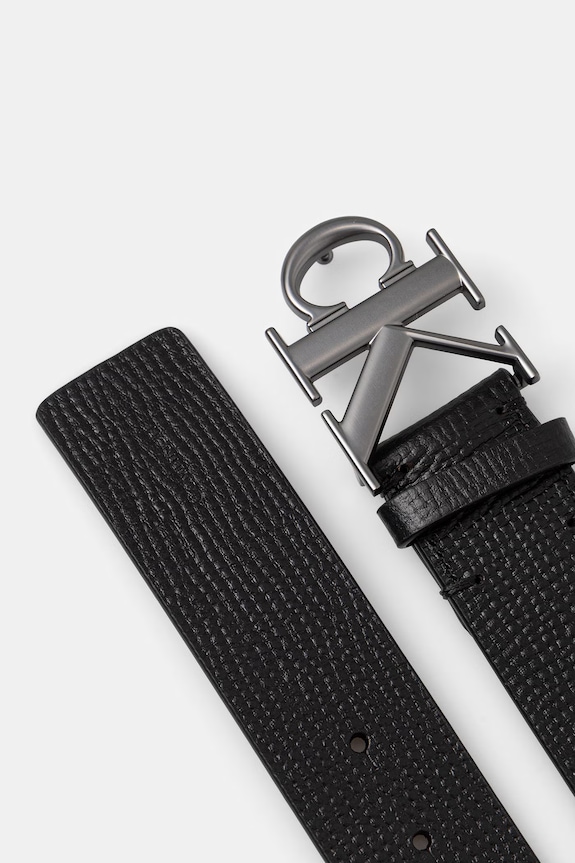 Calvin Klein pasek męski skórzany LV04D7110G czarny AW26