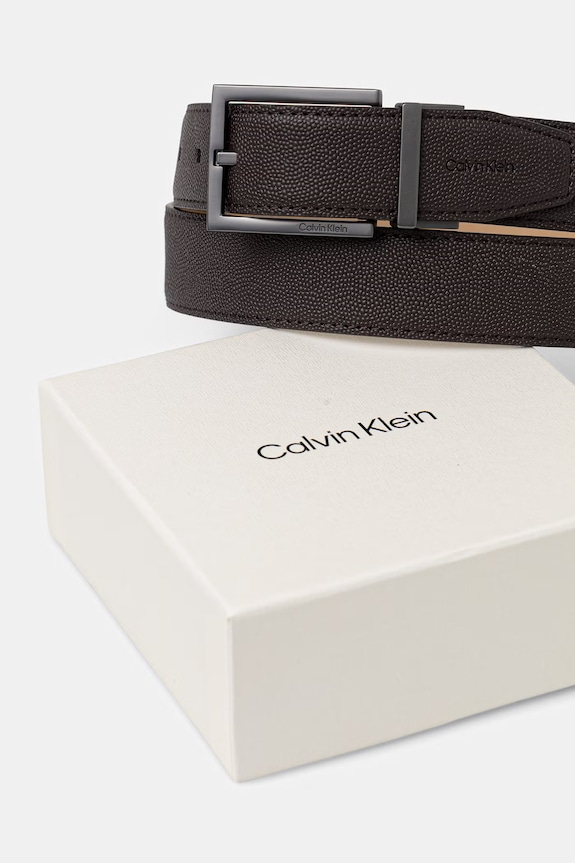 Akcesoria Calvin Klein pasek męski skórzany LV04D7107G brązowy