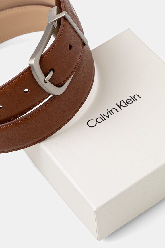 Akcesoria Calvin Klein pasek męski skórzany LV04D7104G brązowy