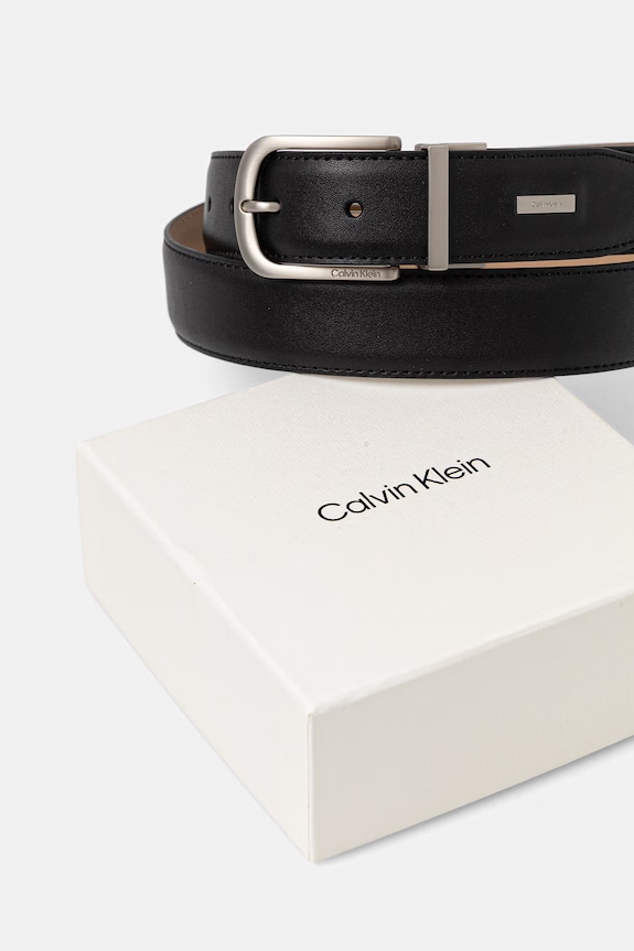 Akcesoria Calvin Klein pasek męski skórzany LV04D7104G czarny