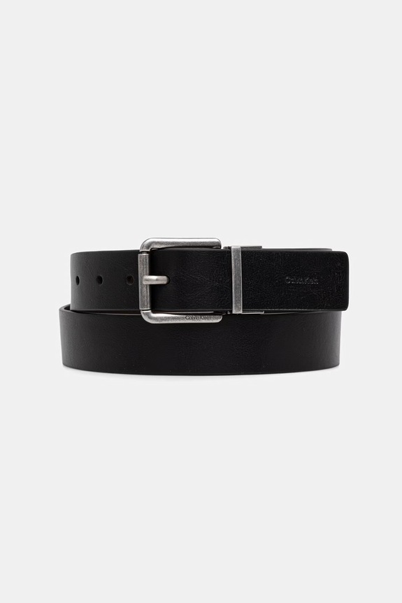 Calvin Klein pasek męski skórzany czarny LV04D7103G