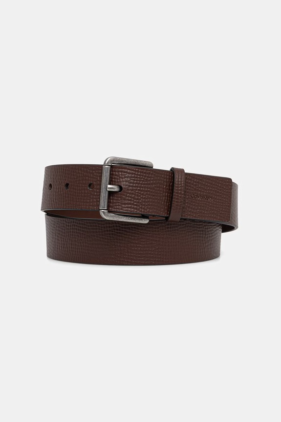 Calvin Klein pasek męski skórzany brązowy LV04D7098G