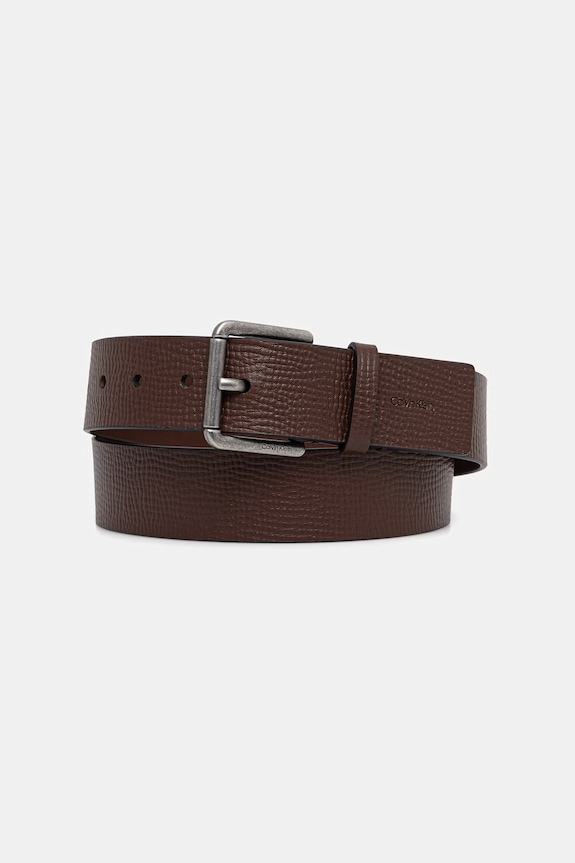 Calvin Klein pasek męski skórzany brązowy LV04D7098G