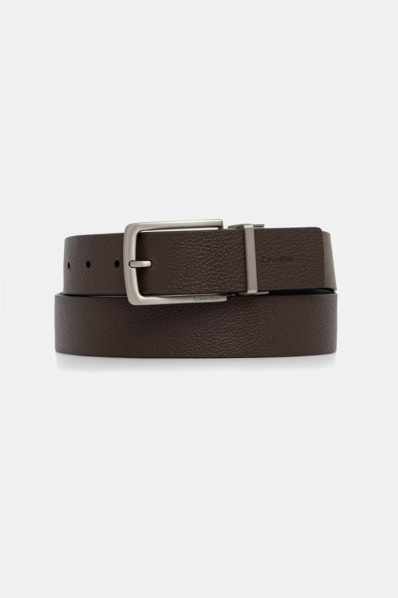 Calvin Klein pasek dwustronny męski skórzany LV04D7097G brązowy AW26