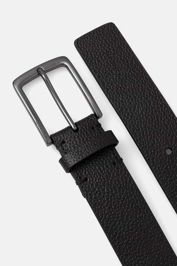 Calvin Klein pasek męski skórzany LV04D7095G czarny AW26