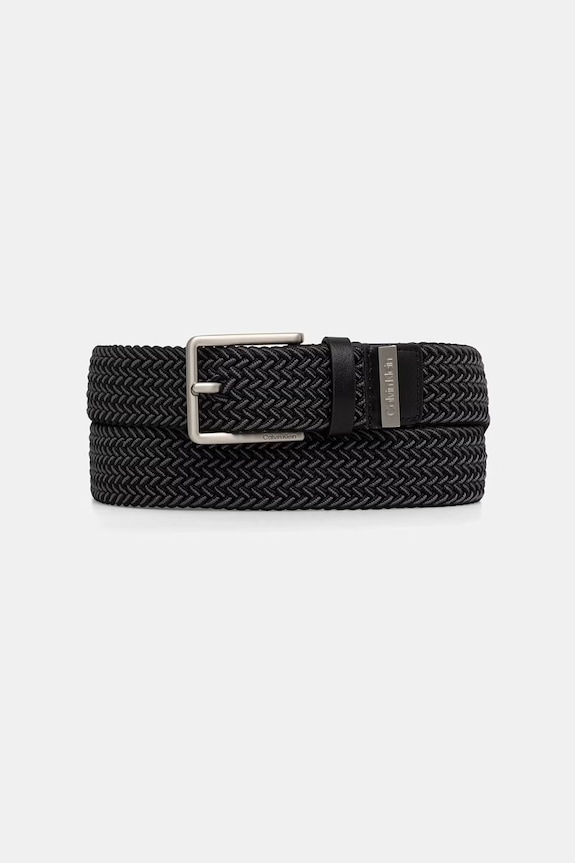 Calvin Klein pasek parciany męski czarny LV04D7094G