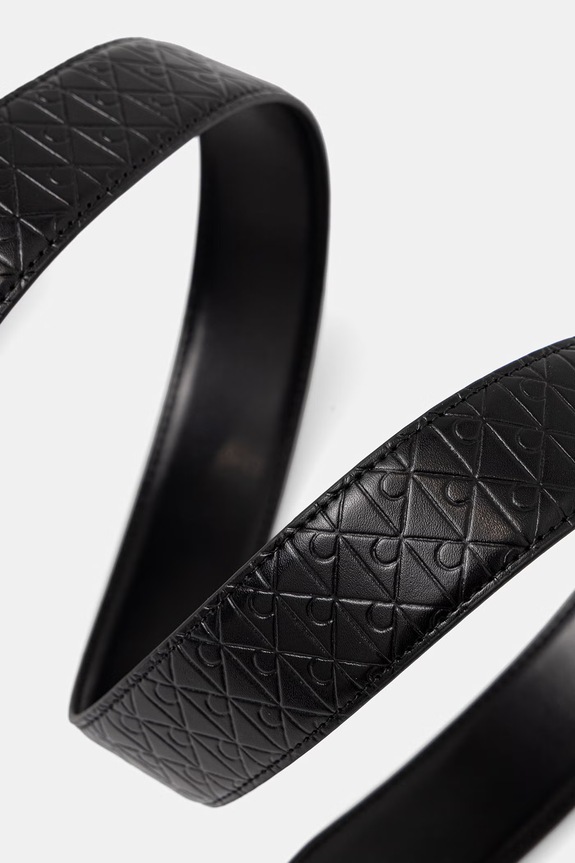 Doplnky Calvin Klein obojstranný opasok pánsky kožený LV04D7059G čierna