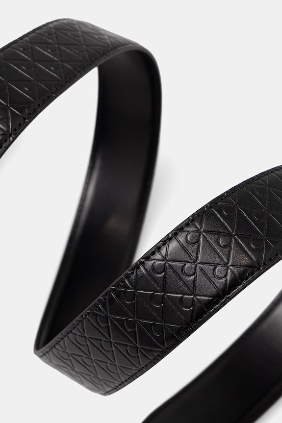 Doplnky Calvin Klein obojstranný opasok pánsky kožený LV04D7059G čierna