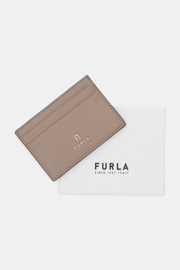 Furla Θήκη για κάρτες γυναικεία δερμάτινη μπεζ WP00305.ARE000.1257S