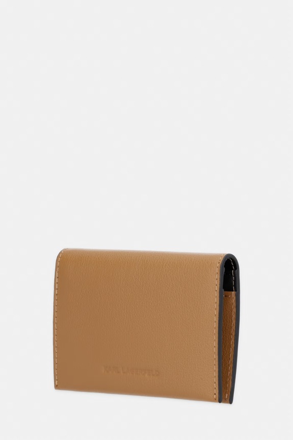 Karl Lagerfeld etui za kartice za žene kožni K/SIGNATURE B3W32001 smeđa AW26
