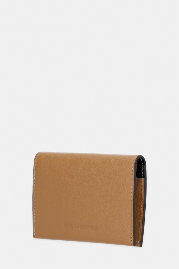 Karl Lagerfeld etui za kartice za žene kožni K/SIGNATURE B3W32001 smeđa AW26